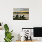 Boudin - Washerwomen by River Poster (Heimbüro)