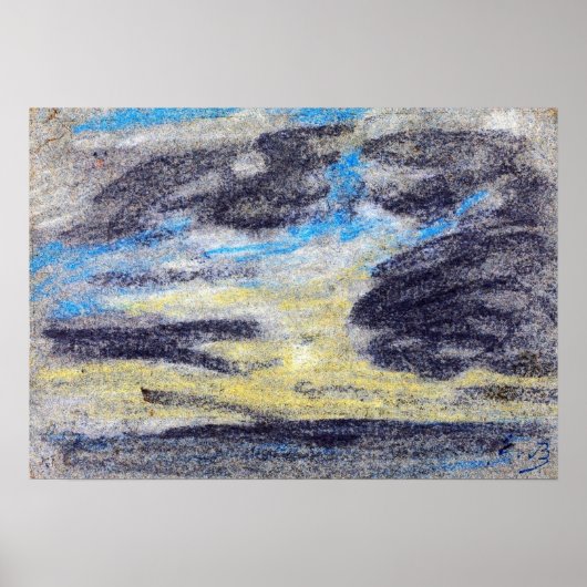 Boudin - Wolken über Meer 1860 Poster (Vorne)