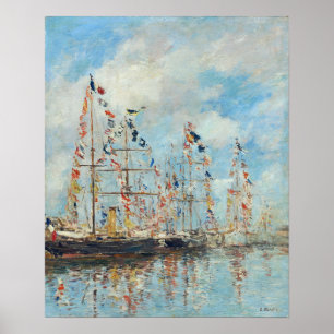 Boudin - Yachthafen bei Trouville-Deauville 1895 Poster