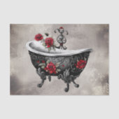 Boudoir | Badewanne Alte antike, goldgefußte Badew Seidenpapier (Vorderseite)