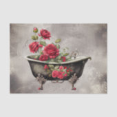 Boudoir | Badewanne Alte antike, goldgefußte Badew Seidenpapier (Vorderseite)