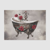 Boudoir | Badewanne Alte antike, goldgefußte Badew Seidenpapier (Vorderseite)