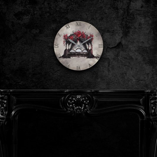 Boudoir | Canopy Scarf Altes Victoran Poster Bed. Runde Wanduhr