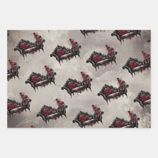 Boudoir Chaise | Viktorianisches Ohnmacht Geschenkpapier Set (Vorderseite 3)