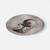 Boudoir | Crystal Ball Crescent Moon Rote Rosen Pappteller (Schrägansicht)