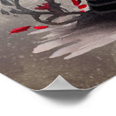 Boudoir | Crystal Ball Crescent Moon Rote Rosen Poster (Ecke)