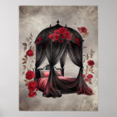 Boudoir | Scarf Canopy Altes antikes Poster Bett (Vorne)