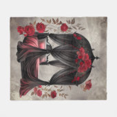 Boudoir | Scarf Canopy Altes antikes Poster Bett Fleecedecke (Vorderseite (Horizontal))