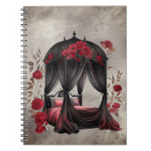 Boudoir | Scarf Canopy Altes antikes Poster Bett Notizblock (Vorderseite)