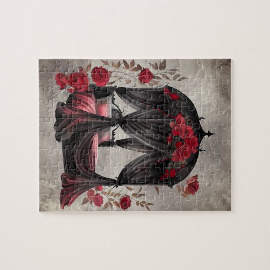 Boudoir | Scarf Canopy Altes antikes Poster Bett Puzzle (Horizontal)