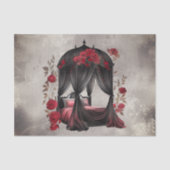 Boudoir | Scarf Canopy Altes antikes Poster Bett Seidenpapier (Vorderseite)