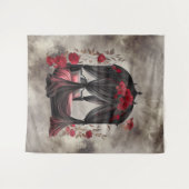 Boudoir | Scarf Canopy Altes antikes Poster Bett Wandteppich (Vorderseite (Horizontal))