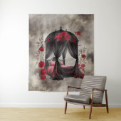 Boudoir | Scarf Canopy Altes antikes Poster Bett Wandteppich (Beispiel)