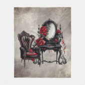 Boudoir | Vanity Mirror und Viktorianischer Partyv Fleecedecke (Vorderseite)