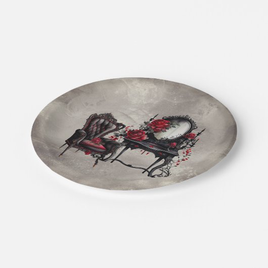 Boudoir | Vanity Mirror und Viktorianischer Partyv Pappteller (Schrägansicht)