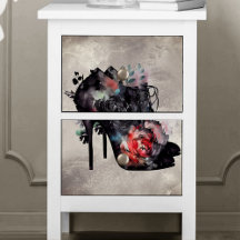 Boudoir | Viktorianische alte Rote Rosen Hochtaste