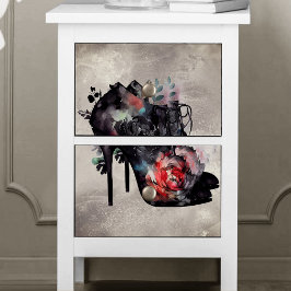 Boudoir | Viktorianische alte Rote Rosen Hochtaste Seidenpapier