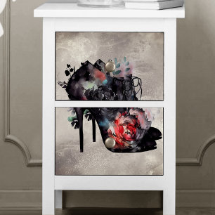 Boudoir Viktorianische alte Rote Rosen Hochtaste Seidenpapier