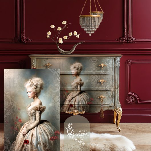 Bouffant Blooms, Rokoko Elegance Seidenpapier