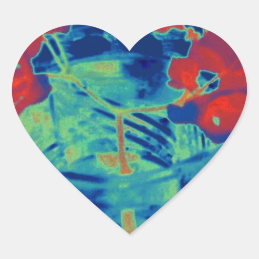 Bougainville-Image Herz-Aufkleber (Vorderseite)