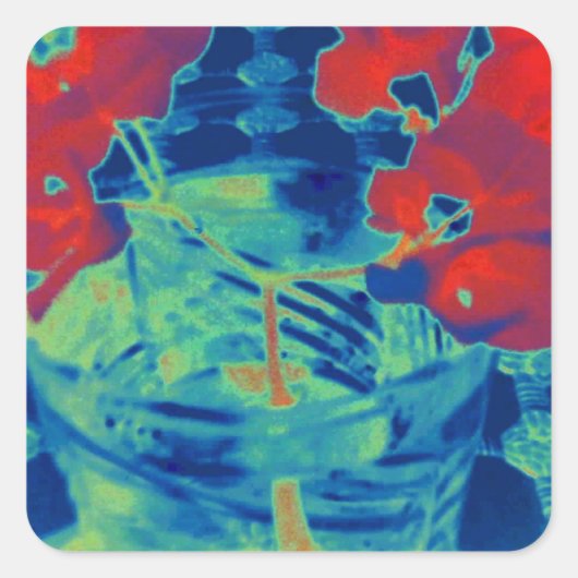 Bougainville-Image Quadratischer Aufkleber (Vorderseite)