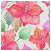 Bougainvillea aloha-Muster Stoff (Nahaufnahme)