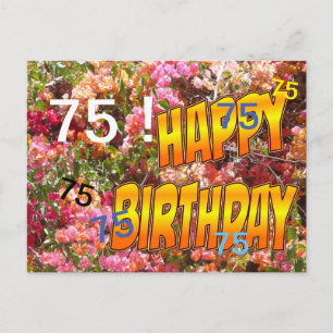Bougainvillea-Alter-Vorlage Geburtstagspostkarte Postkarte