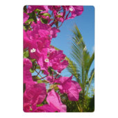 Bougainvillea and Palm Tree Tropical Nature Scene Mini Klemmbrett (Rückseite)