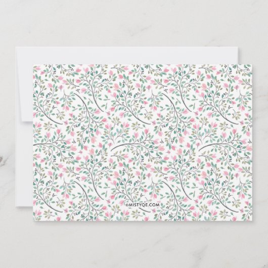 Bougainvillea Annaprashan First Rice Foto Einladun Einladung (Rückseite)