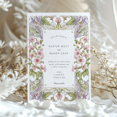 Bougainvillea Art Nouveau Wedding Einladung
