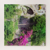 Bougainvillea auf dem Felsen in Positano, Italien Puzzle (Horizontal)