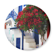 Bougainvillea, außerhalb eines Hauses, Mykonos