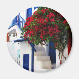 Bougainvillea, außerhalb eines Hauses, Mykonos Magnet