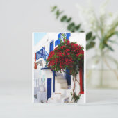 Bougainvillea, außerhalb eines Hauses, Mykonos Postkarte (Stehend Vorderseite)