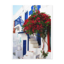 Bougainvillea, außerhalb eines Hauses, Mykonos