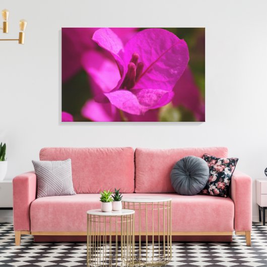 Bougainvillea Beauty Stretch Canvas Print Leinwanddruck (Insitu (Wohnzimmer))