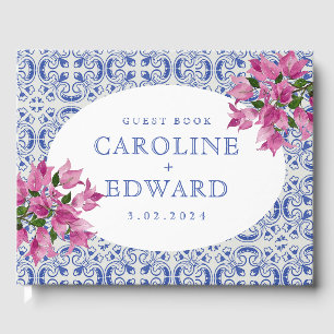 Bougainvillea Bluetile Mediterranean Wedding Gästebuch