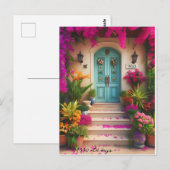 Bougainvillea Blume 1990 Postkarte (Vorne/Hinten)