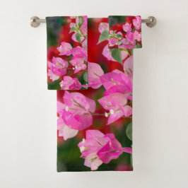 Bougainvillea Blume  Badhandtuch Set