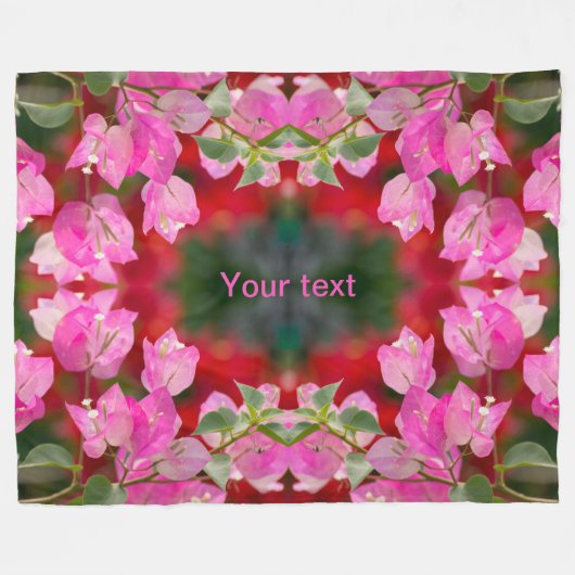 Bougainvillea Blume Fleecedecke (Vorderseite (Horizontal))