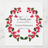 Bougainvillea Blume Hochzeit Weinflaschen Labels Weinetikett (Einzelnes Label)