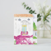 Bougainvillea Blume in Positano, Italien Postkarte (Stehend Vorderseite)