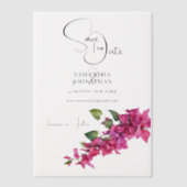 Bougainvillea Blume lila Kaskade Blumen Sommer Pergament Einladungen (Vorderseite)