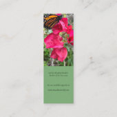 Bougainvillea-Blume mit Monarchschmetterling Mini Visitenkarte (Rückseite)