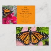 Bougainvillea-Blume mit Monarchschmetterling Visitenkarte (Vorne/Hinten)