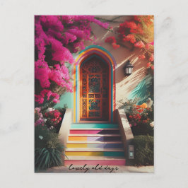 Bougainvillea Blume Retroschuss Postkarte