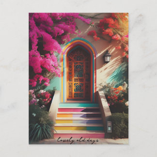 Bougainvillea Blume Retroschuss Postkarte