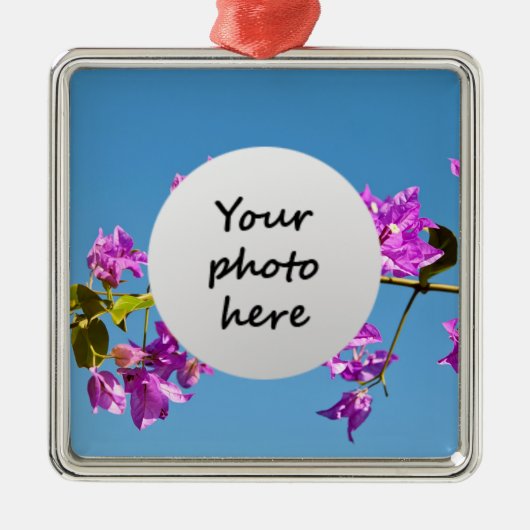 Bougainvillea-Blume Silbernes Ornament (Vorne)