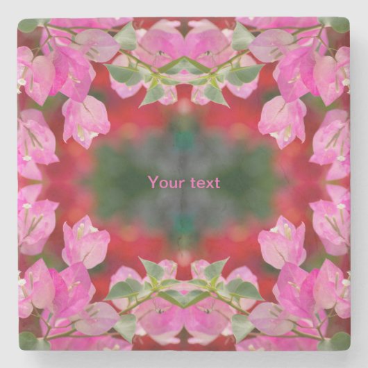 Bougainvillea Blume Steinuntersetzer (Vorderseite)