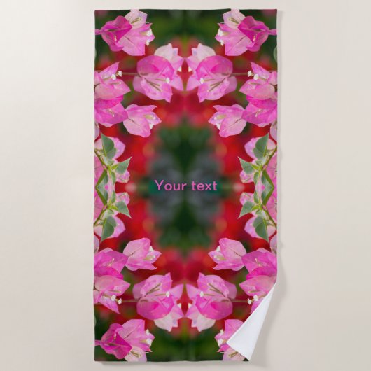 Bougainvillea Blume Strandtuch (Vorderseite)